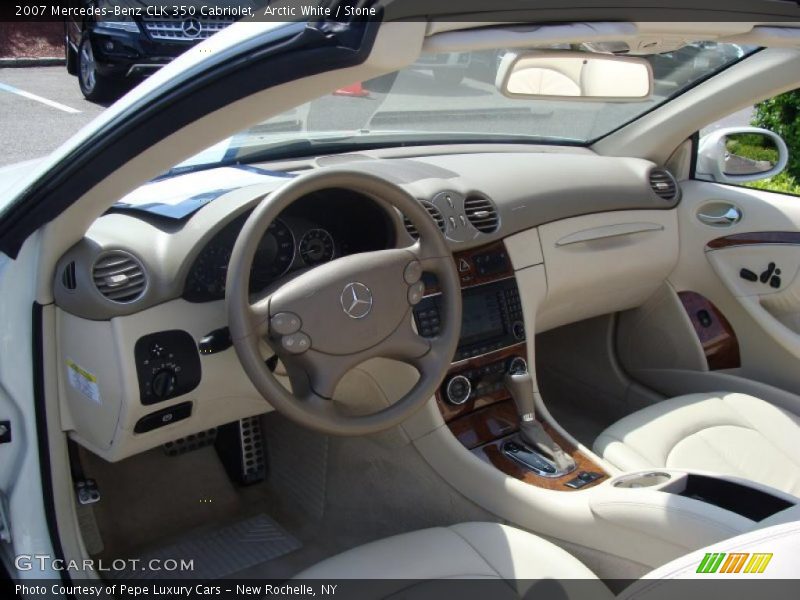 Arctic White / Stone 2007 Mercedes-Benz CLK 350 Cabriolet