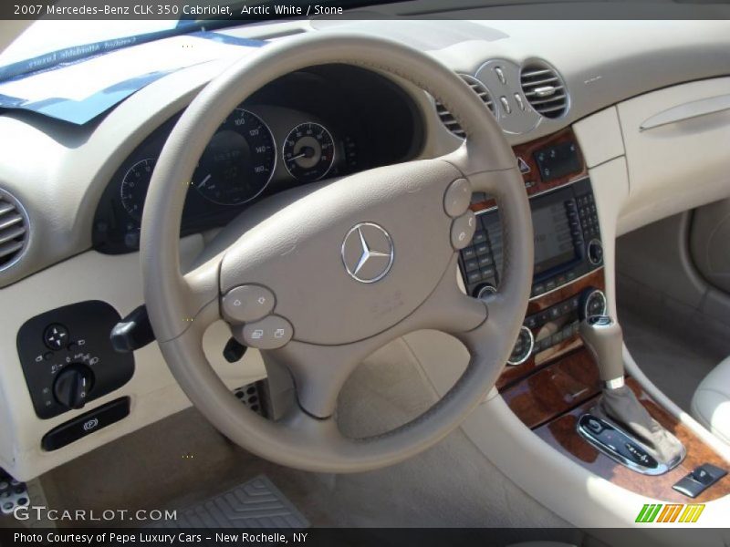 Arctic White / Stone 2007 Mercedes-Benz CLK 350 Cabriolet