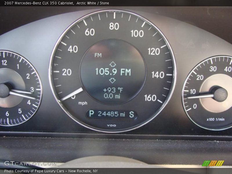 Arctic White / Stone 2007 Mercedes-Benz CLK 350 Cabriolet