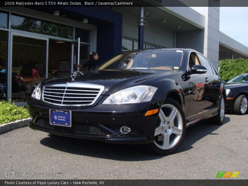 Black / Savanna/Cashmere 2009 Mercedes-Benz S 550 4Matic Sedan