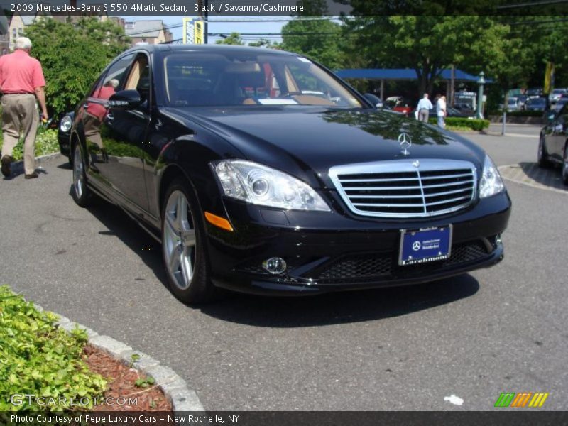 Black / Savanna/Cashmere 2009 Mercedes-Benz S 550 4Matic Sedan
