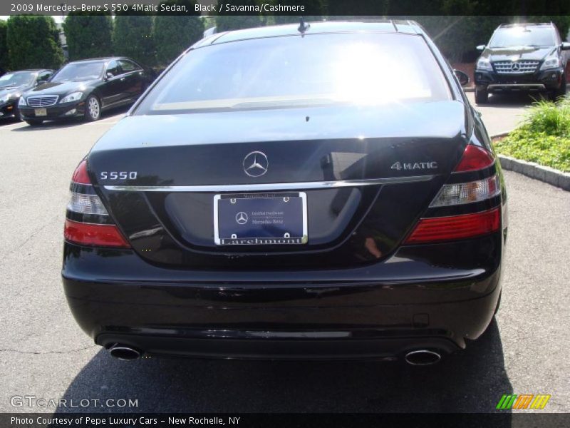 Black / Savanna/Cashmere 2009 Mercedes-Benz S 550 4Matic Sedan