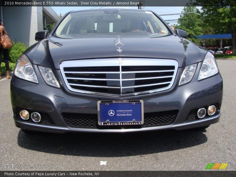 Steel Grey Metallic / Almond Beige 2010 Mercedes-Benz E 550 4Matic Sedan