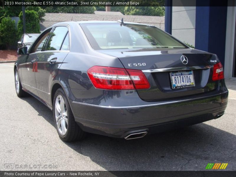 Steel Grey Metallic / Almond Beige 2010 Mercedes-Benz E 550 4Matic Sedan