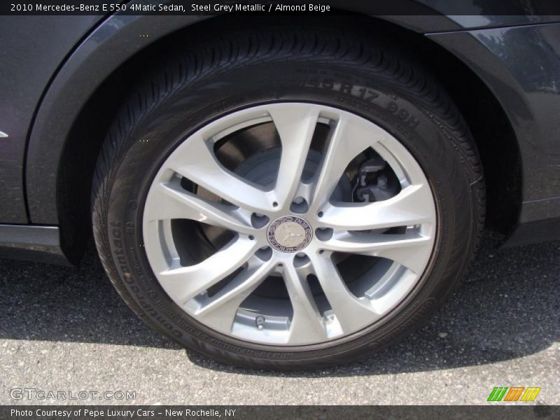 Steel Grey Metallic / Almond Beige 2010 Mercedes-Benz E 550 4Matic Sedan