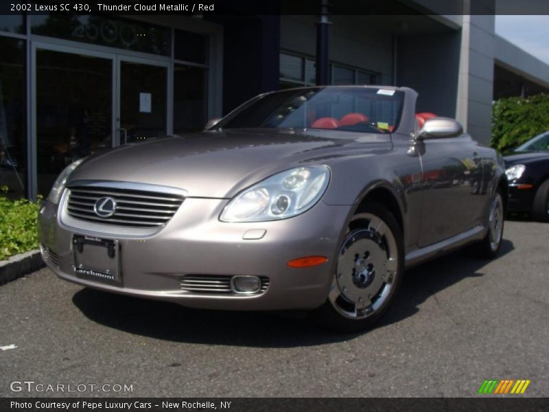 Thunder Cloud Metallic / Red 2002 Lexus SC 430