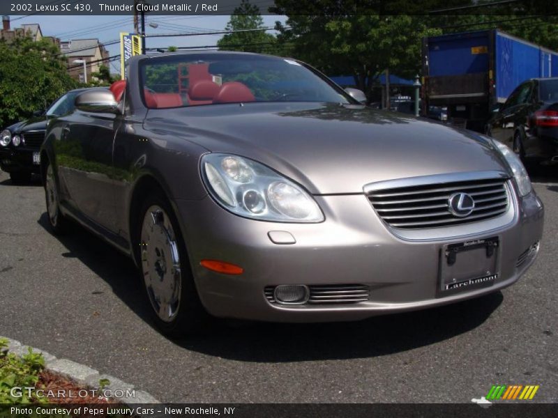 Thunder Cloud Metallic / Red 2002 Lexus SC 430