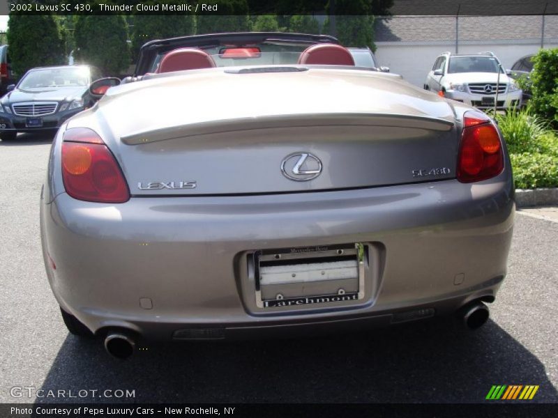 Thunder Cloud Metallic / Red 2002 Lexus SC 430