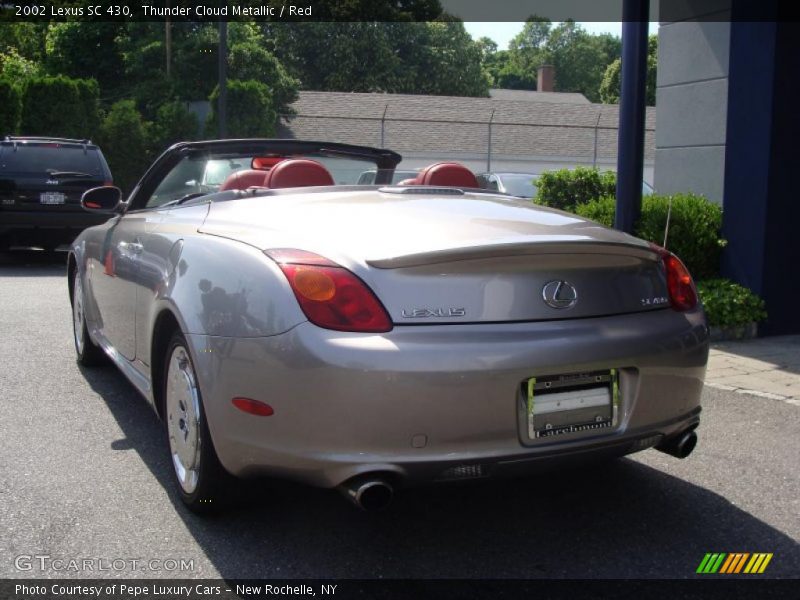 Thunder Cloud Metallic / Red 2002 Lexus SC 430