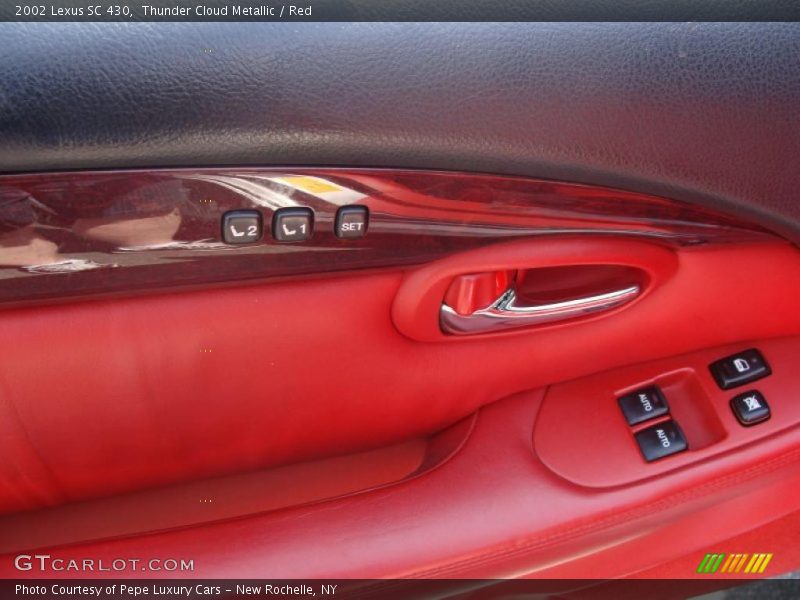 Thunder Cloud Metallic / Red 2002 Lexus SC 430