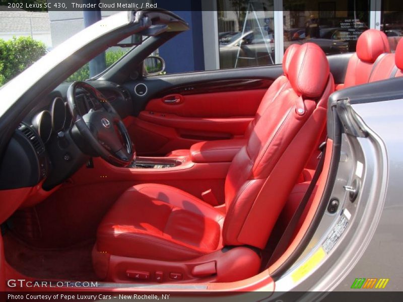 Thunder Cloud Metallic / Red 2002 Lexus SC 430