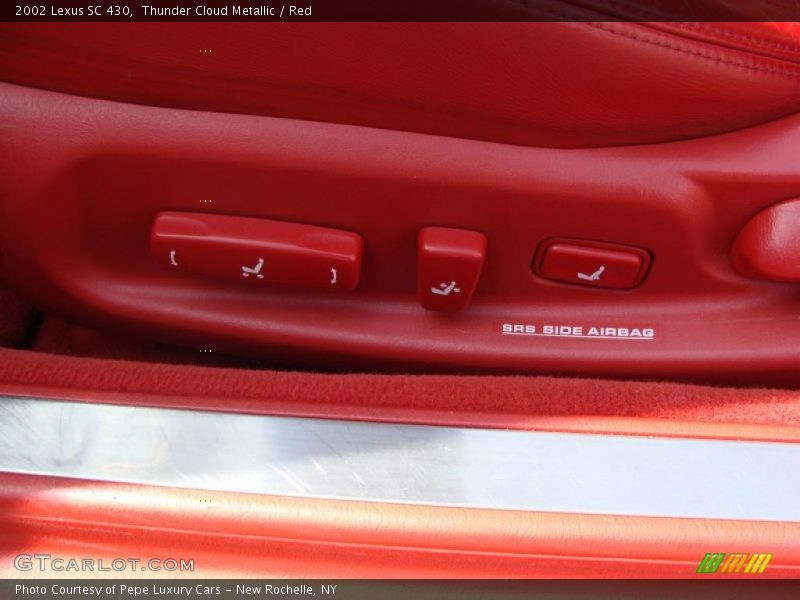 Thunder Cloud Metallic / Red 2002 Lexus SC 430