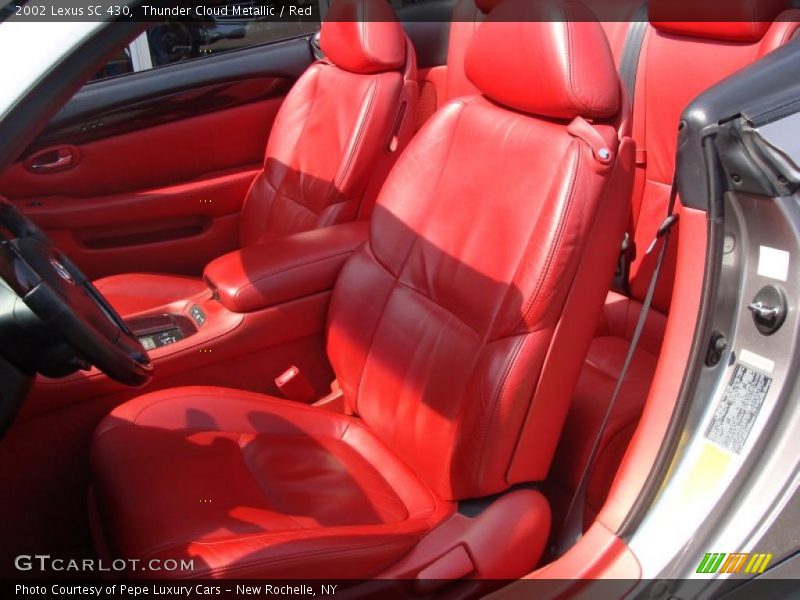 Thunder Cloud Metallic / Red 2002 Lexus SC 430