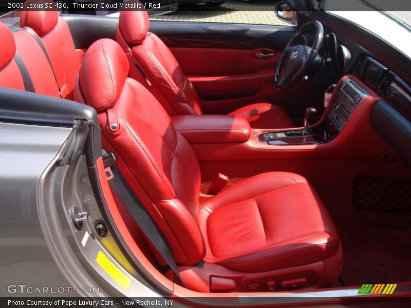 Thunder Cloud Metallic / Red 2002 Lexus SC 430