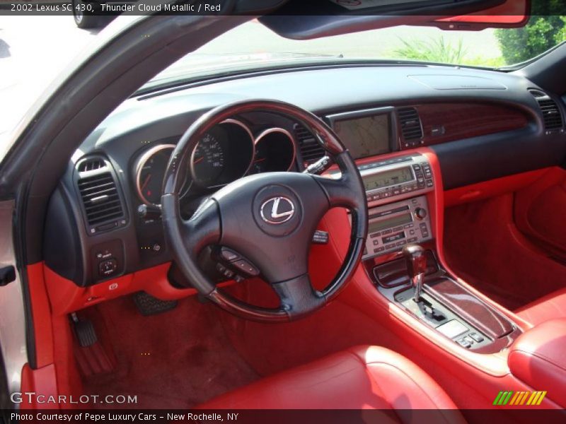 Thunder Cloud Metallic / Red 2002 Lexus SC 430