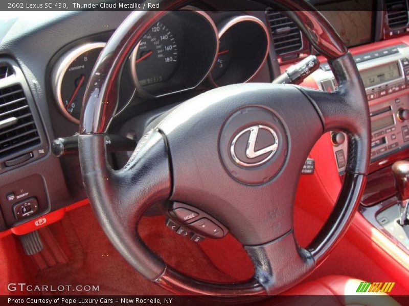 Thunder Cloud Metallic / Red 2002 Lexus SC 430