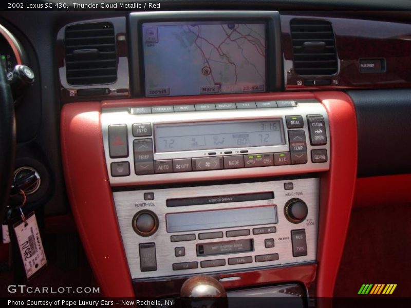 Thunder Cloud Metallic / Red 2002 Lexus SC 430
