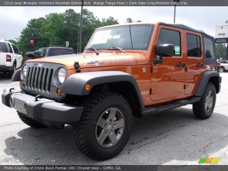 Mango Tango Pearl / Dark Slate Gray/Medium Slate Gray 2010 Jeep Wrangler Unlimited Mountain Edition 4x4