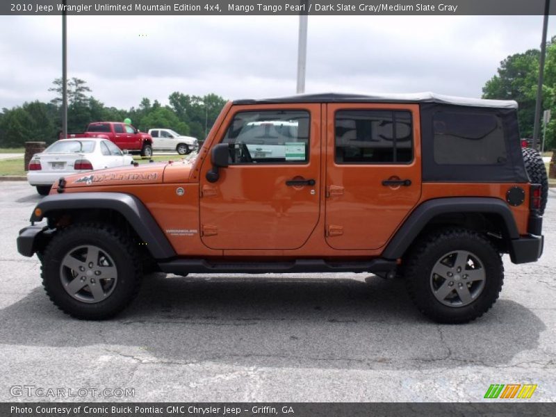 Mango Tango Pearl / Dark Slate Gray/Medium Slate Gray 2010 Jeep Wrangler Unlimited Mountain Edition 4x4
