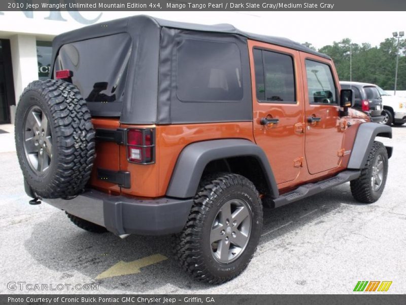 Mango Tango Pearl / Dark Slate Gray/Medium Slate Gray 2010 Jeep Wrangler Unlimited Mountain Edition 4x4