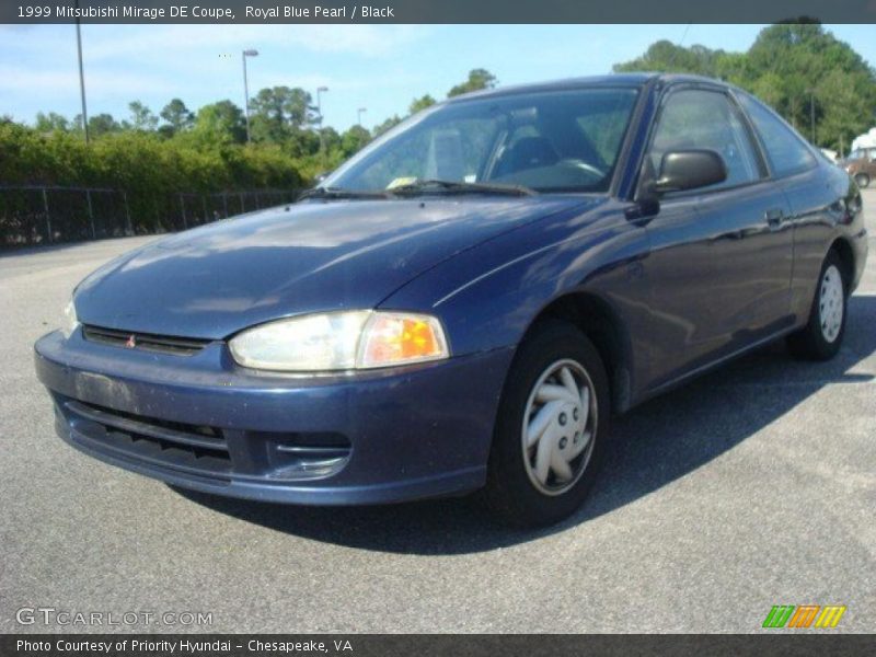 Royal Blue Pearl / Black 1999 Mitsubishi Mirage DE Coupe