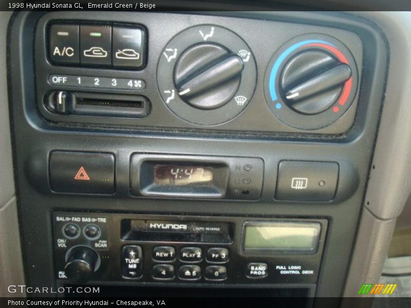 Controls of 1998 Sonata GL