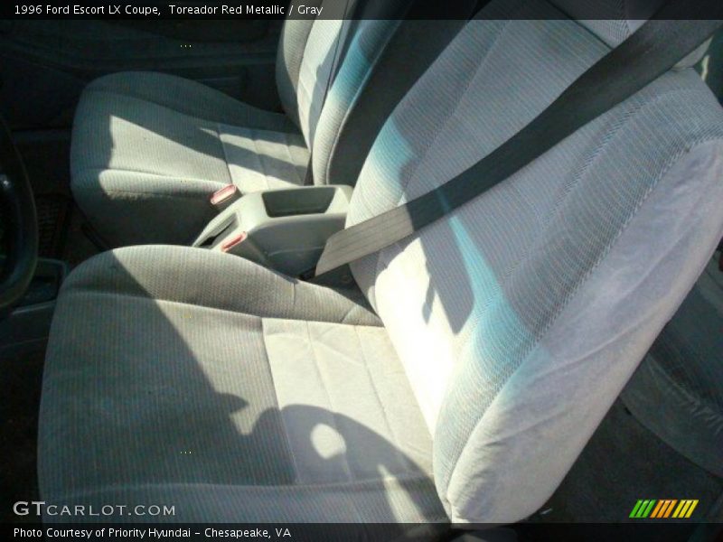 Toreador Red Metallic / Gray 1996 Ford Escort LX Coupe