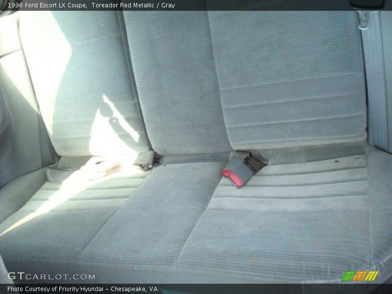 Toreador Red Metallic / Gray 1996 Ford Escort LX Coupe