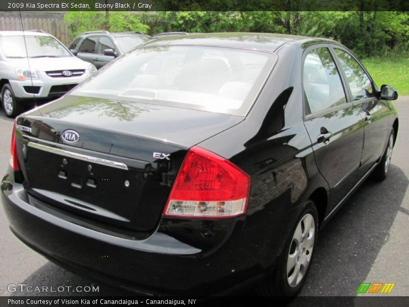 Ebony Black / Gray 2009 Kia Spectra EX Sedan