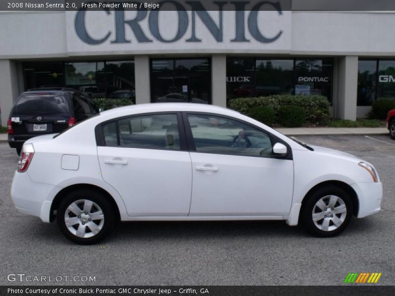 Fresh Powder White / Beige 2008 Nissan Sentra 2.0