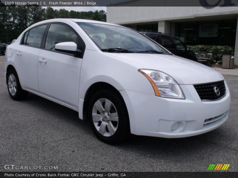 Fresh Powder White / Beige 2008 Nissan Sentra 2.0