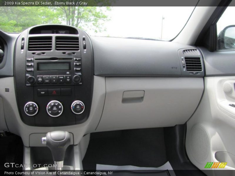 Ebony Black / Gray 2009 Kia Spectra EX Sedan