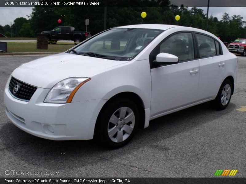 Fresh Powder White / Beige 2008 Nissan Sentra 2.0