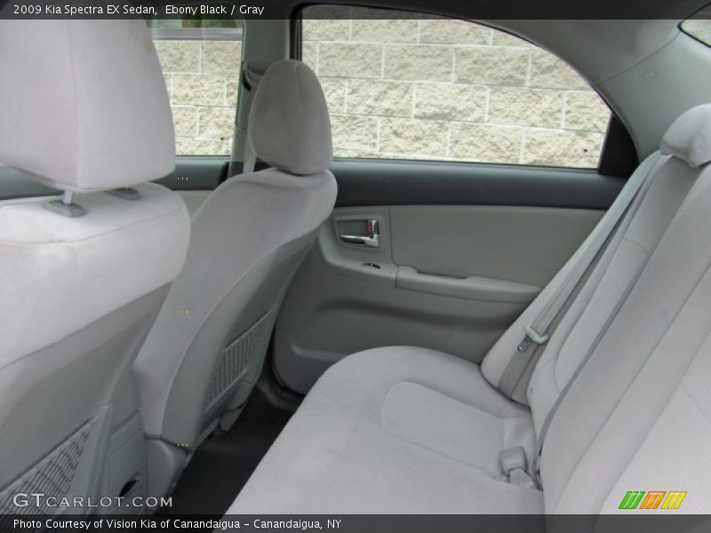 Ebony Black / Gray 2009 Kia Spectra EX Sedan