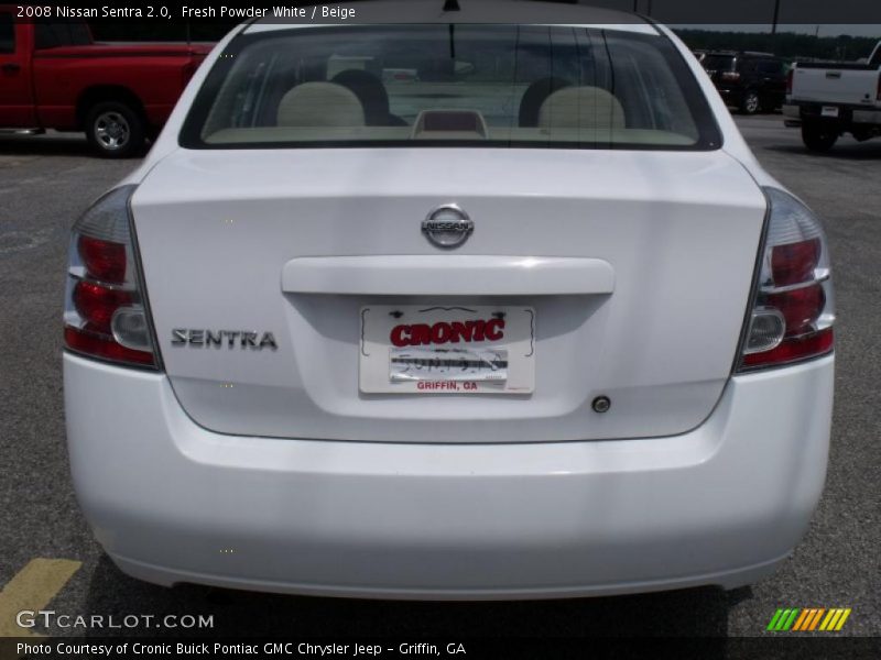 Fresh Powder White / Beige 2008 Nissan Sentra 2.0