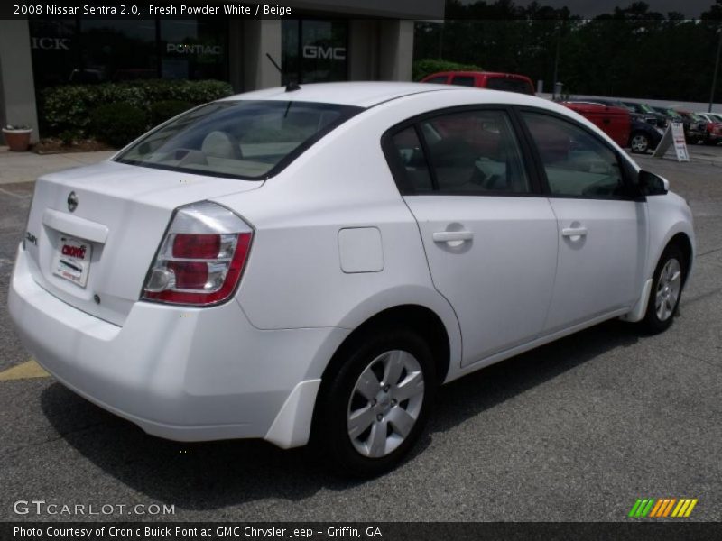 Fresh Powder White / Beige 2008 Nissan Sentra 2.0