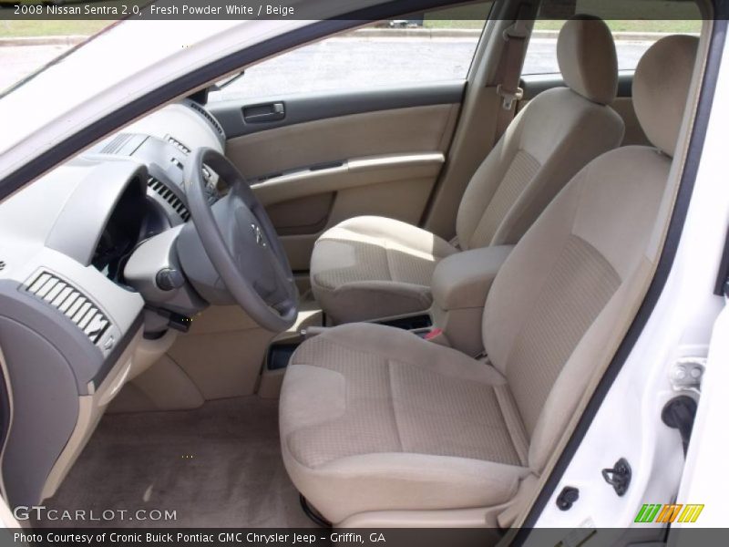 Fresh Powder White / Beige 2008 Nissan Sentra 2.0