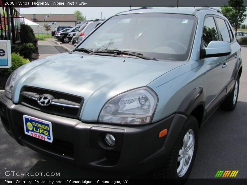 Alpine Frost / Gray 2008 Hyundai Tucson SE
