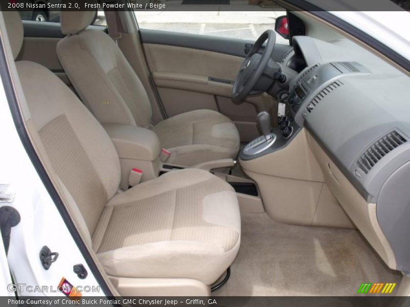 Fresh Powder White / Beige 2008 Nissan Sentra 2.0