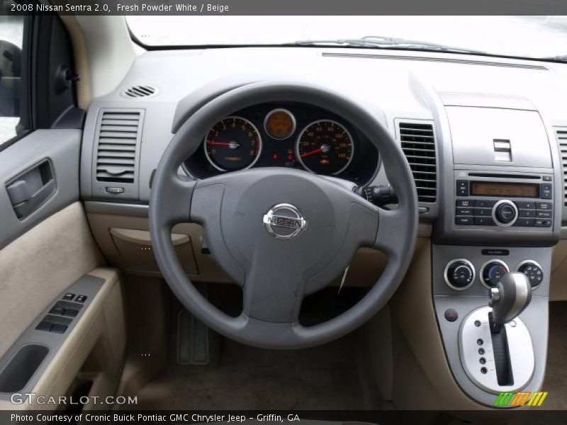Fresh Powder White / Beige 2008 Nissan Sentra 2.0