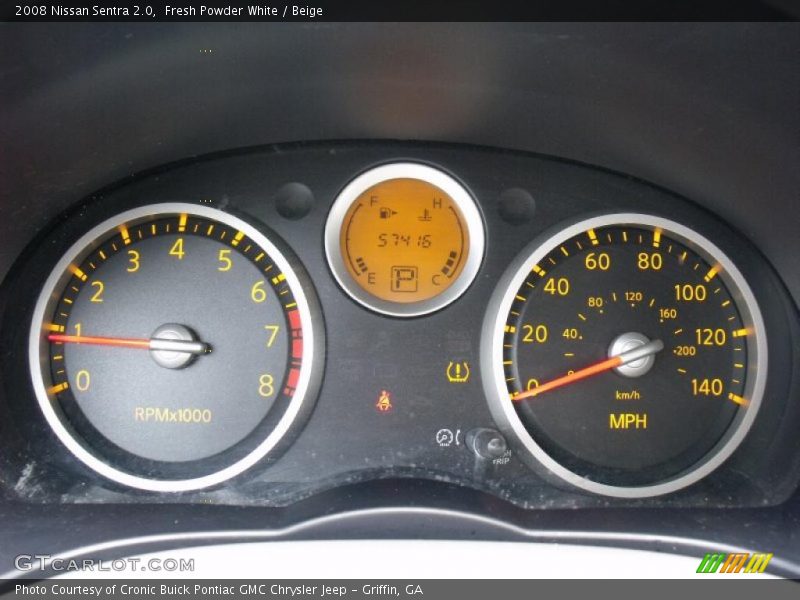 Fresh Powder White / Beige 2008 Nissan Sentra 2.0