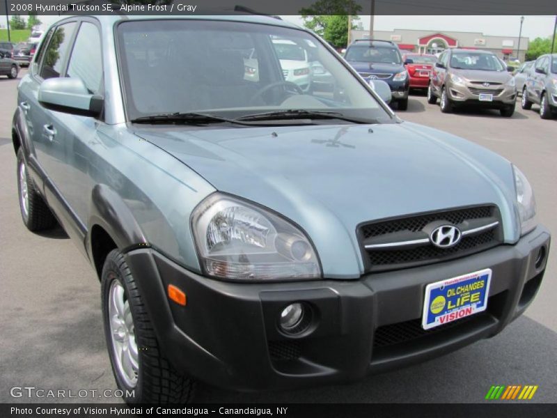 Alpine Frost / Gray 2008 Hyundai Tucson SE