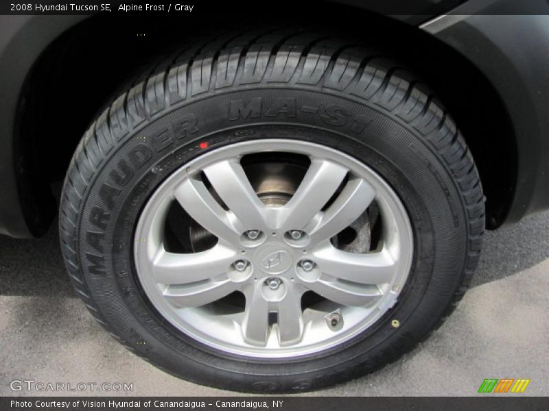 Alpine Frost / Gray 2008 Hyundai Tucson SE