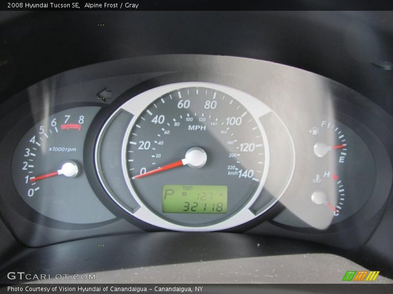 Alpine Frost / Gray 2008 Hyundai Tucson SE