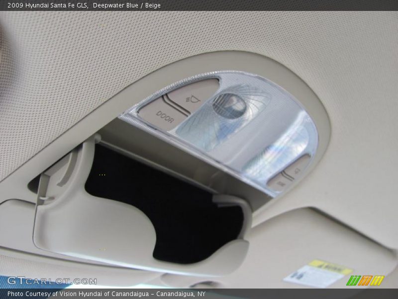 Deepwater Blue / Beige 2009 Hyundai Santa Fe GLS