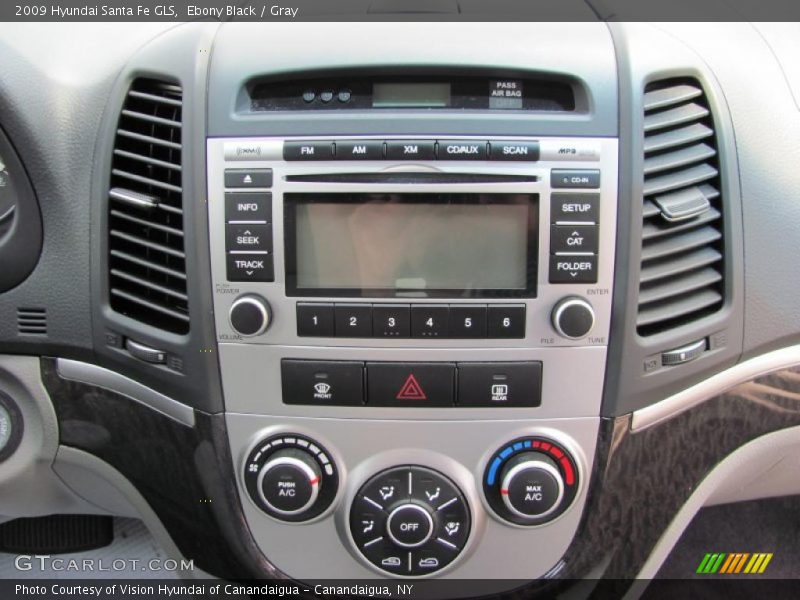 Ebony Black / Gray 2009 Hyundai Santa Fe GLS