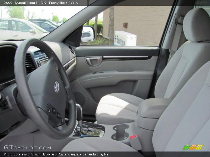 Ebony Black / Gray 2009 Hyundai Santa Fe GLS
