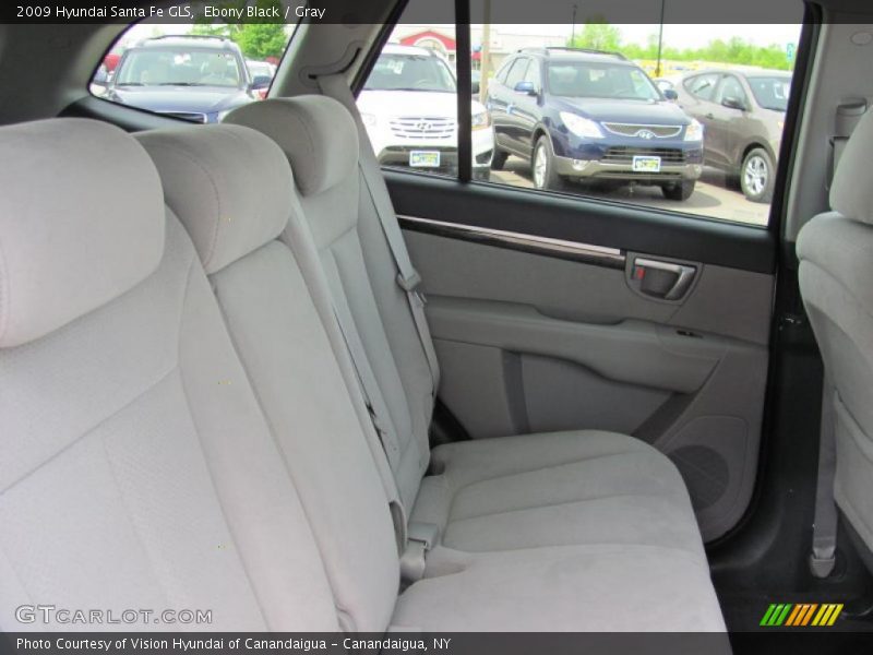 Ebony Black / Gray 2009 Hyundai Santa Fe GLS