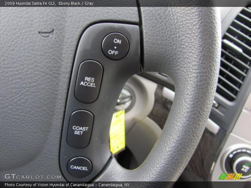 Ebony Black / Gray 2009 Hyundai Santa Fe GLS