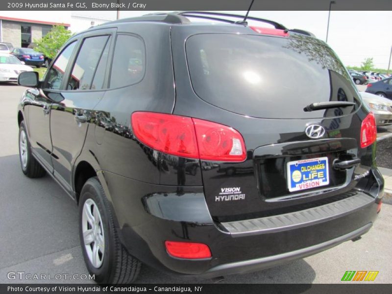 Ebony Black / Gray 2009 Hyundai Santa Fe GLS